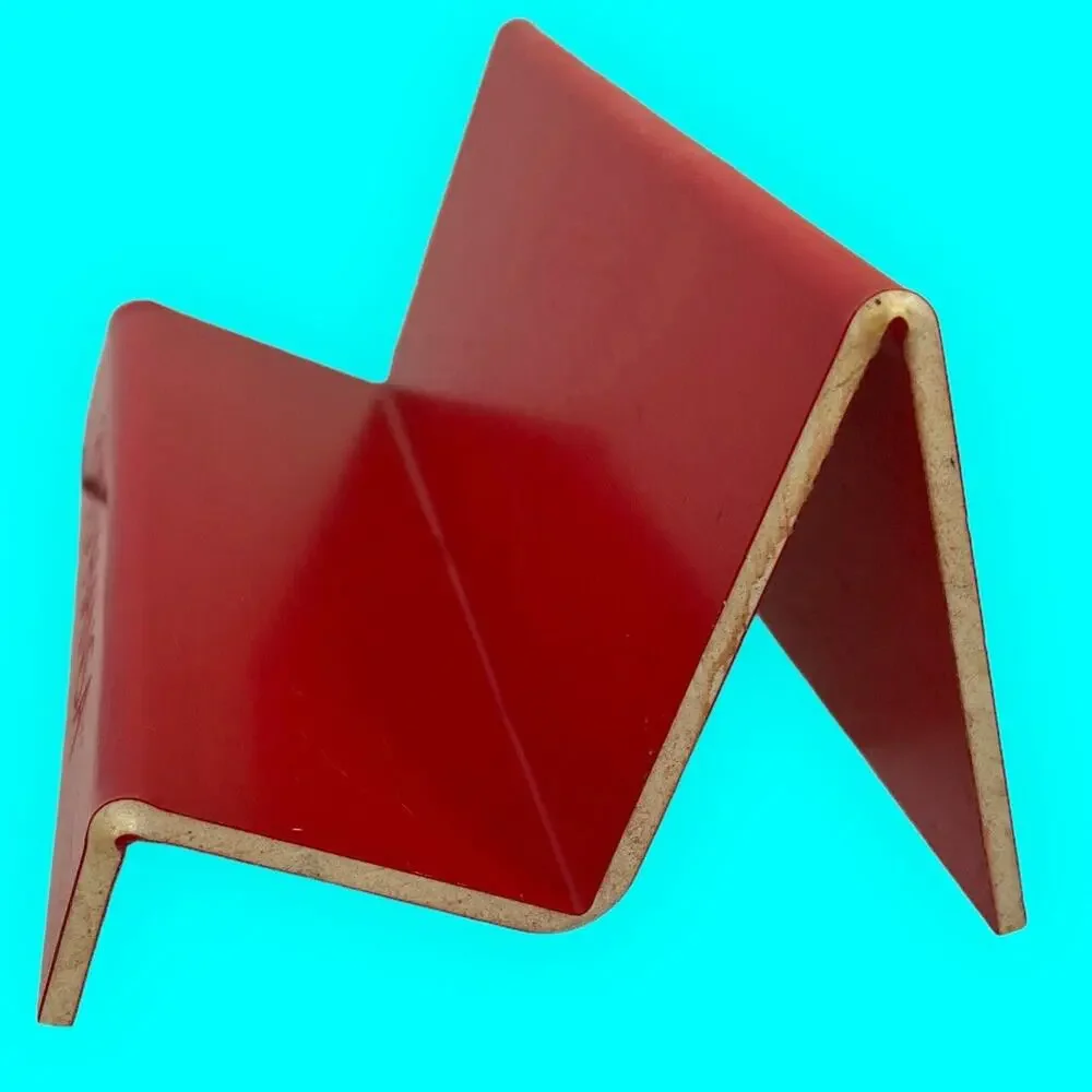 Vintage Display Stands; Red Acrylic; Logo Reads FOTO HANSA Lot of 9